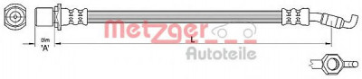 Conducta / cablu frana TOYOTA AVENSIS Combi (T25) (2003 - 2008) METZGER 4110286 foto