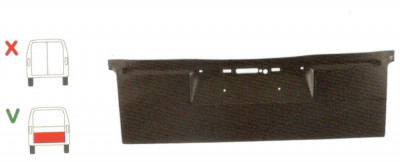 Segment reparatie haion spate Vw Transporter T4, 1990-2003, Partea Centru, Spate, inaltime 425 mm, pentru modelul cu o usa spate (haion) foto
