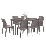 Cumpara ieftin Set mobilier de grădină Pauli 6+1 cappuccino