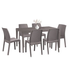 Set mobilier de grădină Pauli 6+1 cappuccino