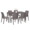 Set mobilier de grădină Pauli 6+1 cappuccino