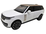 Macheta Range Rover SV 2022 &ndash; Alb cu plafon auriu, scara 1:32, metal, usi si capota deschise, lumini si sunete