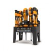 Set Surubelnite Handy, 18 piese, Cr-V, Magnetice, Antiglisant, Suport Perete, Precizie, SL/PH/PZ/T/H