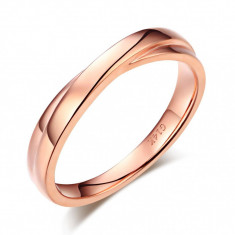 Inel Borealy Aur Roz 18 K Men s Style Twisted Band foto