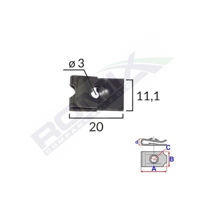 CLIPS FIXARE UNIVERSAL - NEGRU SET 25 BUC 61607 foto