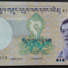 BANCNOTA EXOTICA 10 NGULTRUM - BHUTAN, anul 2013 *cod 11 B = UNC