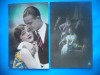 HOPCT 1694 CUPLU-ROMANTICA-FRANTA--LOT 2 CARTI POSTALE VECHI-CIRCULATE, Circulata, Printata