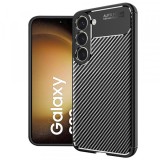 Husa Samsung Galaxy S23+ Techsuit Carbon Fiber Neagra Protectie Socuri Zgarieturi