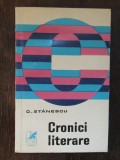 CRONICI LITERARE -C.STANESCU