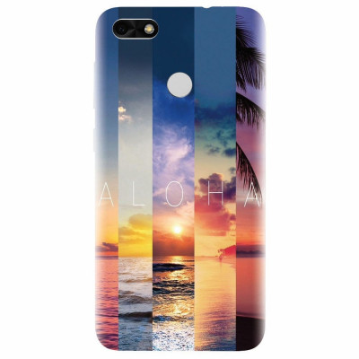 Husa silicon pentru Huawei Y6 Pro 2017, Aloha Summer Stripes foto