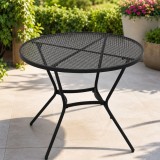 Cumpara ieftin Masa Gradina Rotunda Metal Negru 91x71.5cm ART Terasa Balcon Exterior Rezistenta Rugina