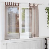 VidaXL Perdele Voile cu tablă 2 buc Maro