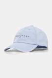 Tommy Jeans șapcă de baseball din bumbac cu imprimeu, AW0AW17308