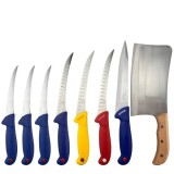 Set cutite Mmacelarie, 3 cutite dezosare, 3 cutite transare, 1 cutit cu dublu