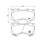 Placute frana Hyundai Xg Saloon 09.00-12.05; Lexus Lx ( J2) 08.07-; Toyota Land Cruiser 200 ( J2) 08.07-, Land Cruiser Prado ( J15) 07.09-, Sequoia (