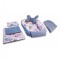 Set 5 piese Baby Nest din Bumbac, model gri unicorn