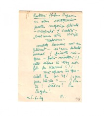 Scrisoare, Perpessicius catre Stefan Popescu, 1949