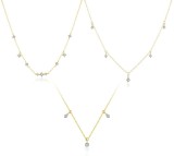 Cumpara ieftin Colier Choker din Argint 925 Placat cu Aur , Model Gipsy cu Pandantive Multiple A n Cascada E i Zirconiu