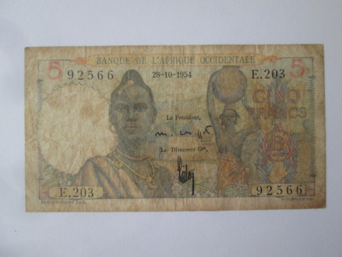 Africa Occidentala 5 Francs 1954