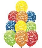 Baloane 10 Buc. 12" - 30 Cm Print Happy Birthday