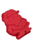 Forma de copt model Mo Crciun, silicon, rou, 14x16,5x4cm, M Deco