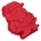 Forma de copt model Mo Crciun, silicon, rou, 14x16,5x4cm, M Deco