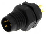 Conector M8 tată 4 pini pentru montare pe panou soclu 3A IP67 30V
