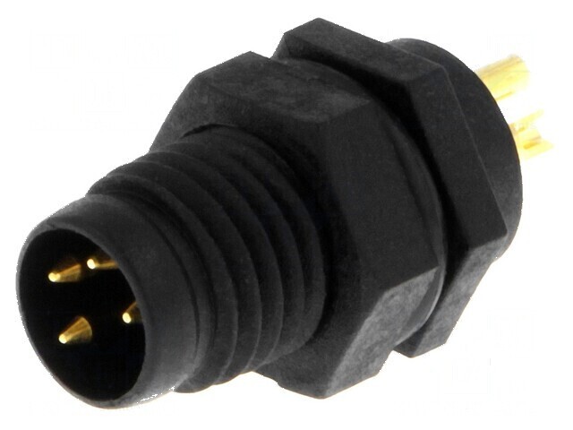 Conector M8 tată 4 pini pentru montare pe panou soclu 3A IP67 30V