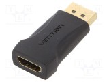 Adaptor DisplayPort la HDMI VENTION, mufă neagră