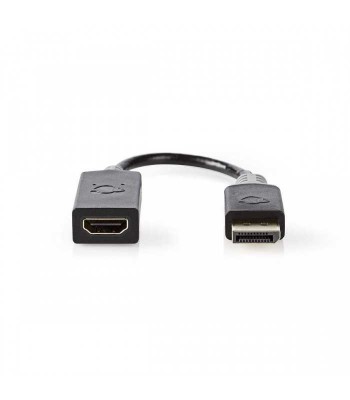 Cablu adaptor 4K DisplayPort v1.2 tata - HDMI mama 0.2m gri Nedis foto