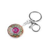 Cumpara ieftin Breloc pentru chei Mandala 3.5 cm, Roz