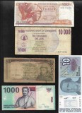 Set 5 bancnote de prin lume adunate (cele din imagini) #317