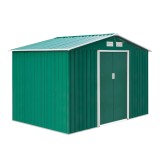 Cumpara ieftin Casuta Pentru Unelte de Gradina Outsunny, Lamiera si Fier Verde 277x191x192cm | Aosom RO