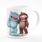 Cana alba personalizata, Monsters, INOVATIX&reg;. 330 ml