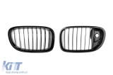 Grile rinichi negre potrivite pentru BMW Seria 7 F01 cu ampatament scurt, F02 cu ampatament lung 2008-2015 cu deschidere pentru camera Performance Aut