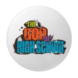 Cumpara ieftin Insigna rotunda metalica The God of High School, model text colorat, 58 mm