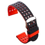 Cumpara ieftin Curea silicon cu doua fete compatibila Garmin Venu 3, 22mm, Negru/Rosu