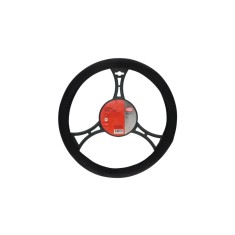 Husa volan Carpoint, material cauciucat aspect piele intoarsa, culoare negru, diametru 37-39cm