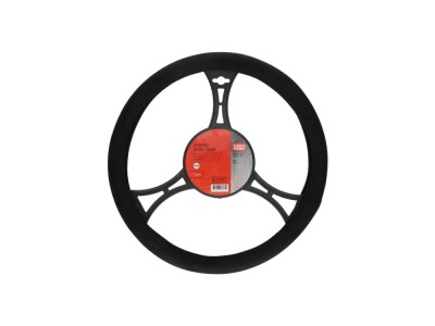 Husa volan Carpoint , material cauciucat aspect piele intoarsa, culoare negru, diametru 37-39cm foto