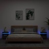 VidaXL Noptiere cu lumini LED, 2 buc., negru, 40x39x48,5 cm 836787