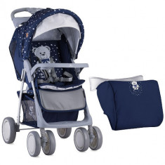 Carucior Sport Foxy cu Acoperitoare de Picioare 2018 Dark Blue Teddy foto