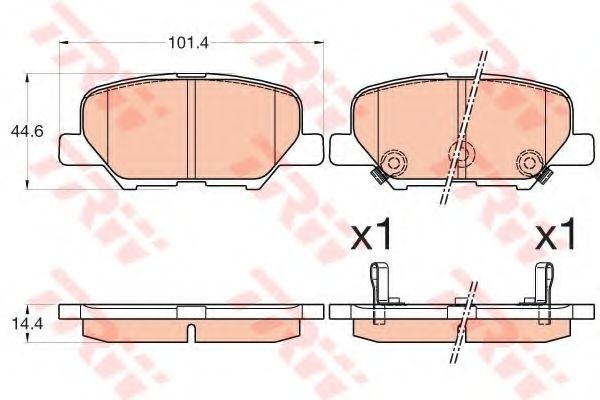Set placute frana,frana disc MAZDA 6 Limuzina (GJ, GH) (2012 - 2016) TRW GDB3583