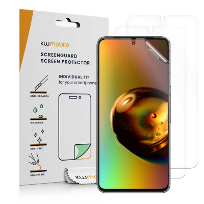 Set 3 Folii de protectie Kwmobile pentru Google Pixel 8 Pro, Transparent, Plastic, 61870.1 foto