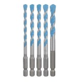 BOSCH Set 5 burghie EXPERT MultiConstruction, diametre 5.5/6/6/7/8 mm, prindere HEX-9