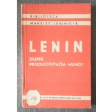 V. I. Lenin - Despre productivitatea muncii (1956)
