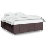 Cumpara ieftin Cadru de pat fara saltea, maro inchis, 180x200 cm, textil