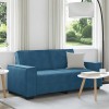 VidaXL Canapea cu 2 locuri, albastru, 140 cm, catifea 4105029