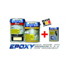 Kit Complet Vopsea Epoxidica Garaj Crem Deschis &amp;amp; Lac Transparent