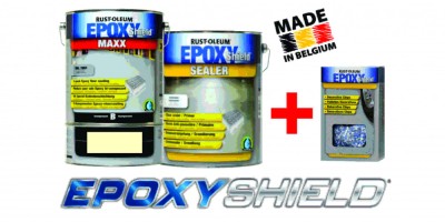 Kit Complet Vopsea Epoxidica Garaj Crem Deschis &amp;amp;amp; Lac Transparent foto