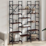 Gossi biblioteca, stejar maro, 127,5x28,5x172,5 cm, lemn prelucrat